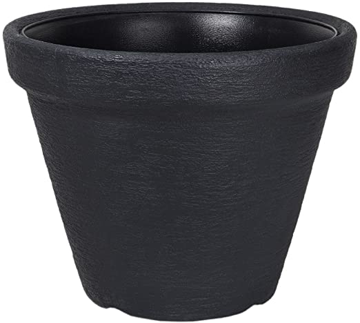 20 litri Giardino Vaso Ø 40 cm fioriera 33 cm alto nero coprivaso
