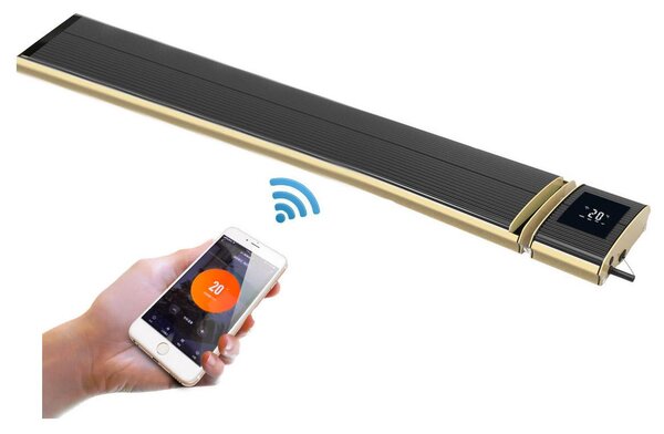 Stufa Elettrica Ad Infrarossi Da Parete Soffitto Wifi 69,5x18,9x6